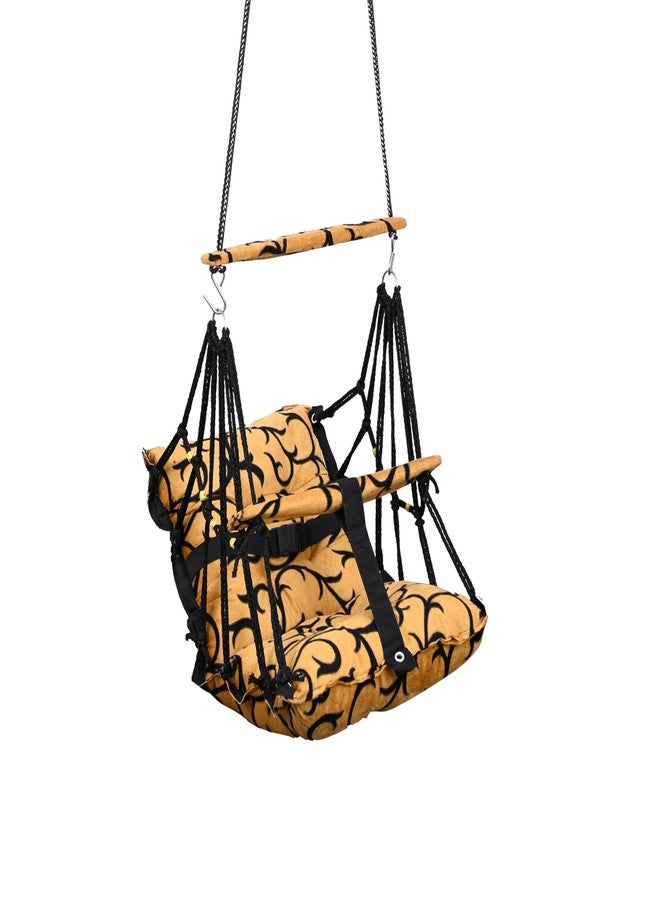 BOFFLE كرسي أرجوحة قطني للأطفال من بوفل، مناسب للأطفال من عمر 6 أشهر إلى سنتين، بسعة 15 كجم وحزام أمان (D) - Image 1